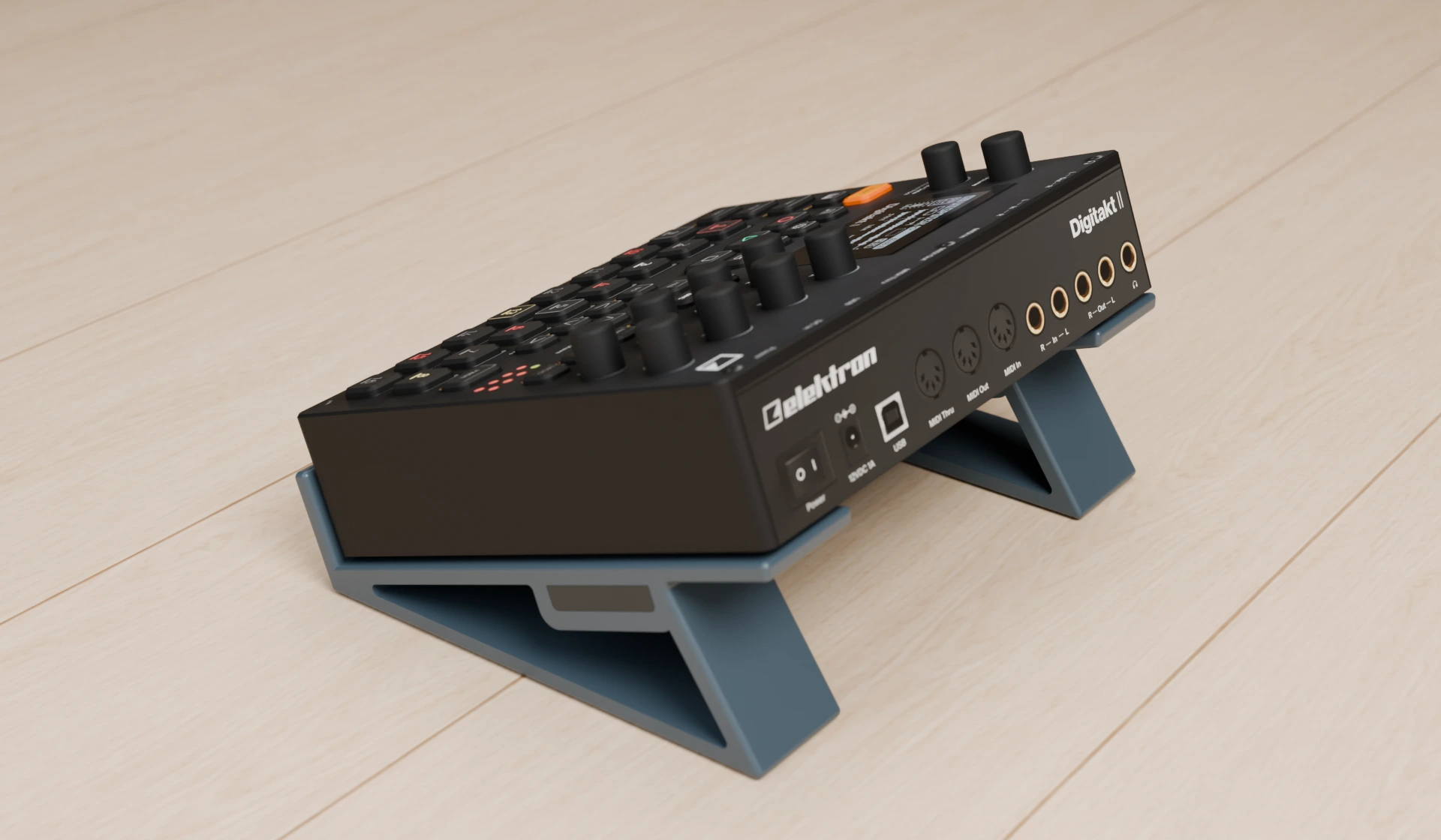 Elektron Digitakt II stand with gear